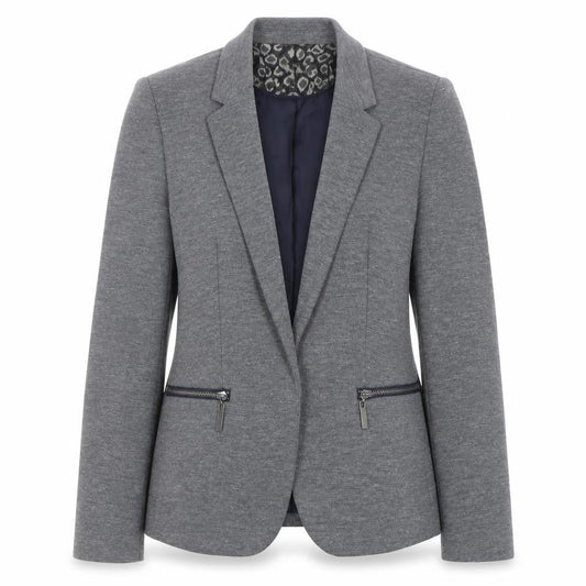 Next Women Grey Size 10 Tailored Suit Jacket Blazer Classic Fit