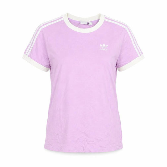 Adidas Womens Purple Ringer T-Shirt Size 10 Short Sleeve Cotton Top