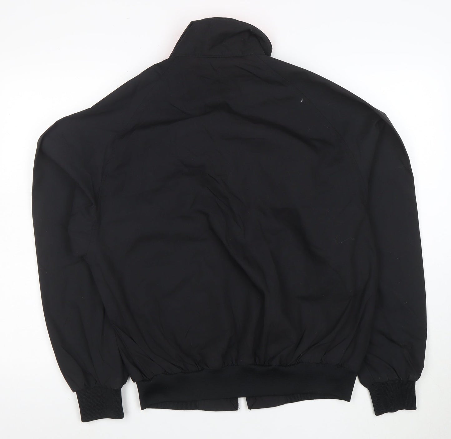 Swingster Women’s Black Bomber Jacket M Logo Zip Lined Workwear