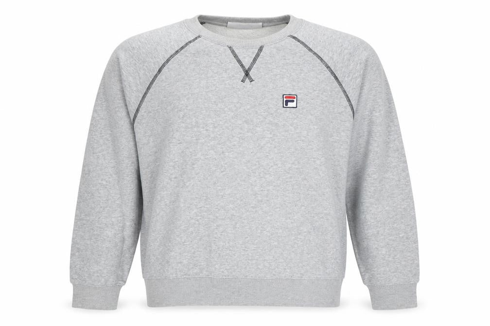 Fila Men's Grey L Pullover Sweatshirt Crew Neck Sports Jumper