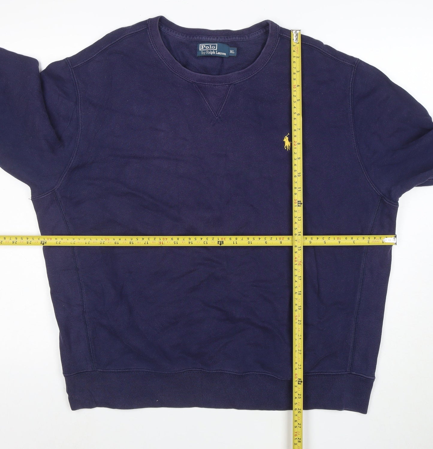 Ralph Lauren Men's Blue XL Crew Neck Cotton Sweatshirt