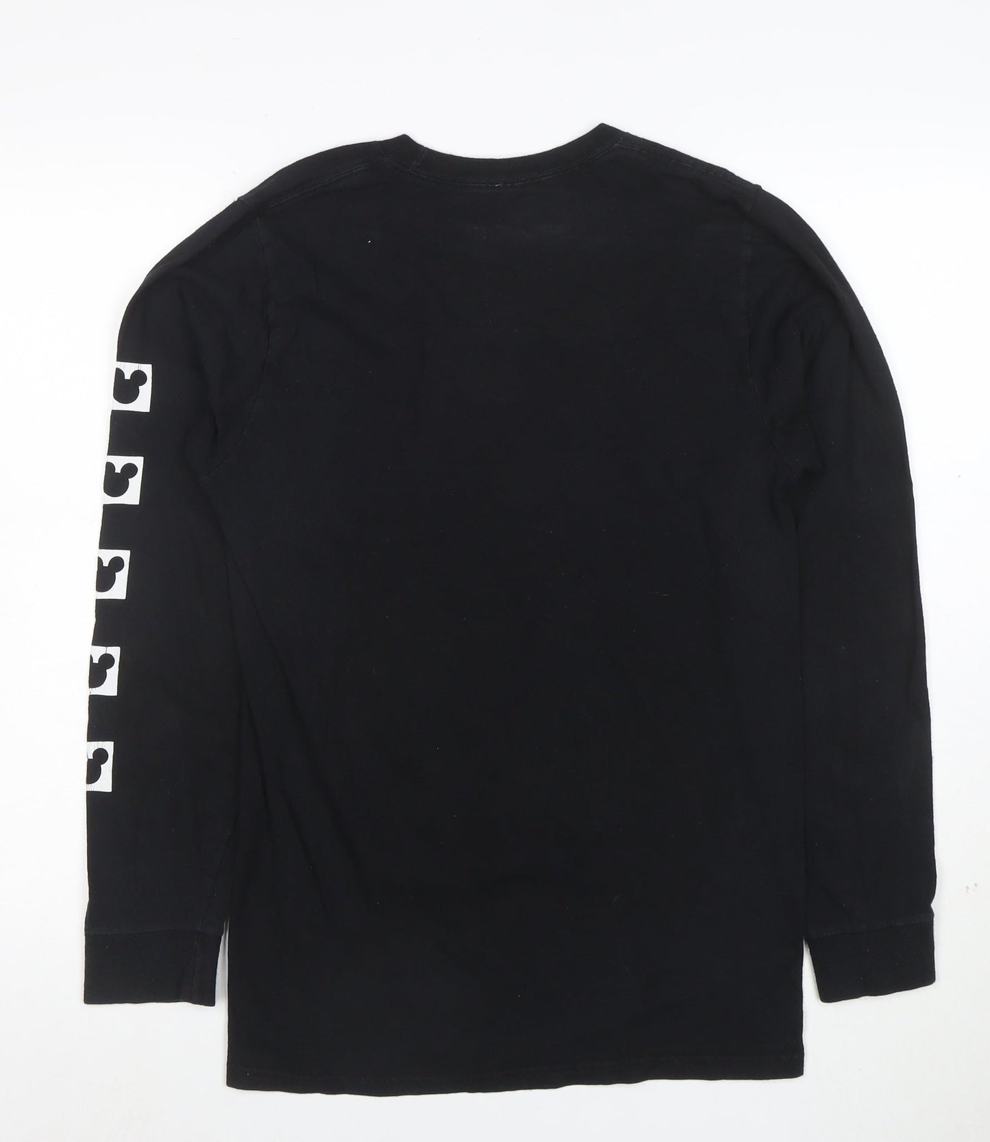 Disney Men's Black Mickey Mouse Long Sleeve Graphic T-Shirt Size S
