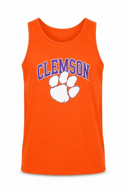 Champion Men's Orange Clemson Sleeveless Graphic T-Shirt Size M