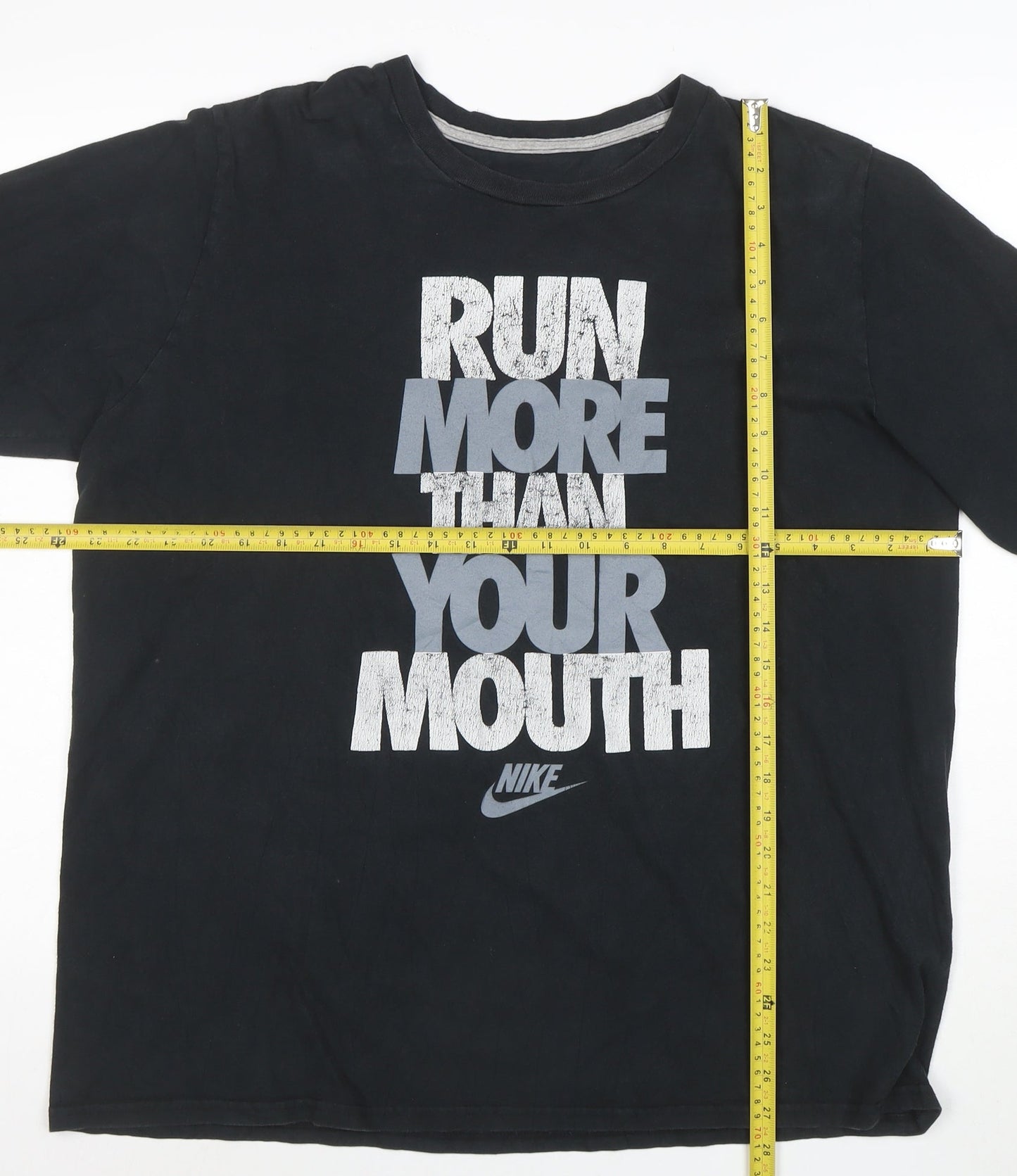 Nike Mens Black 2XL Slim Fit Graphic Sports T-Shirt