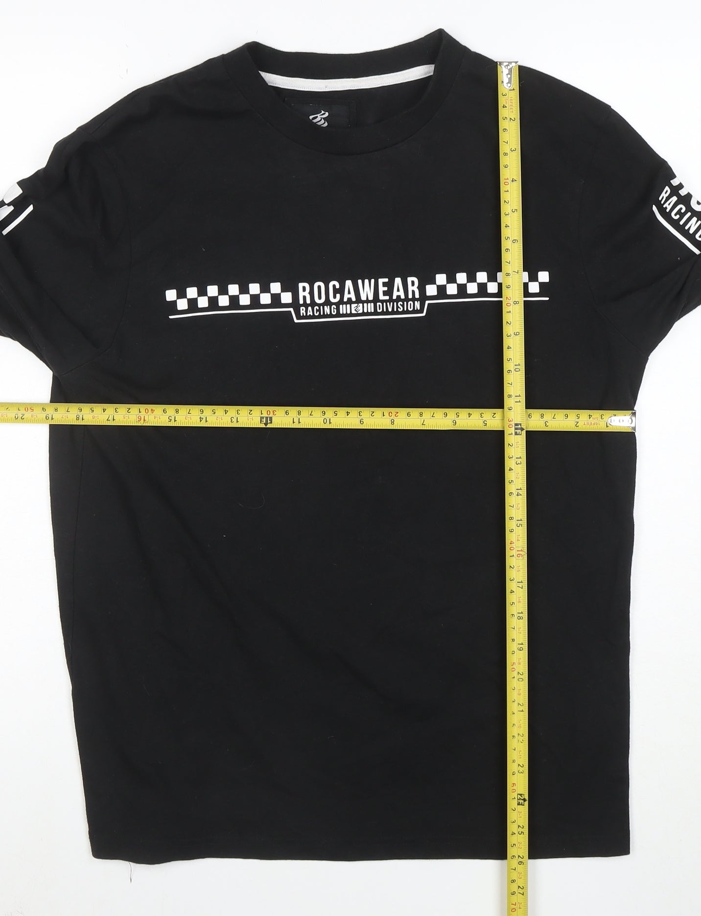 Rocawear Men's Black Racing Division Long Sleeve T-Shirt M