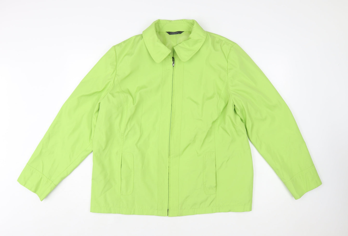 Bm Women's Green Lightweight Full Zip Polyester Jacket Size L