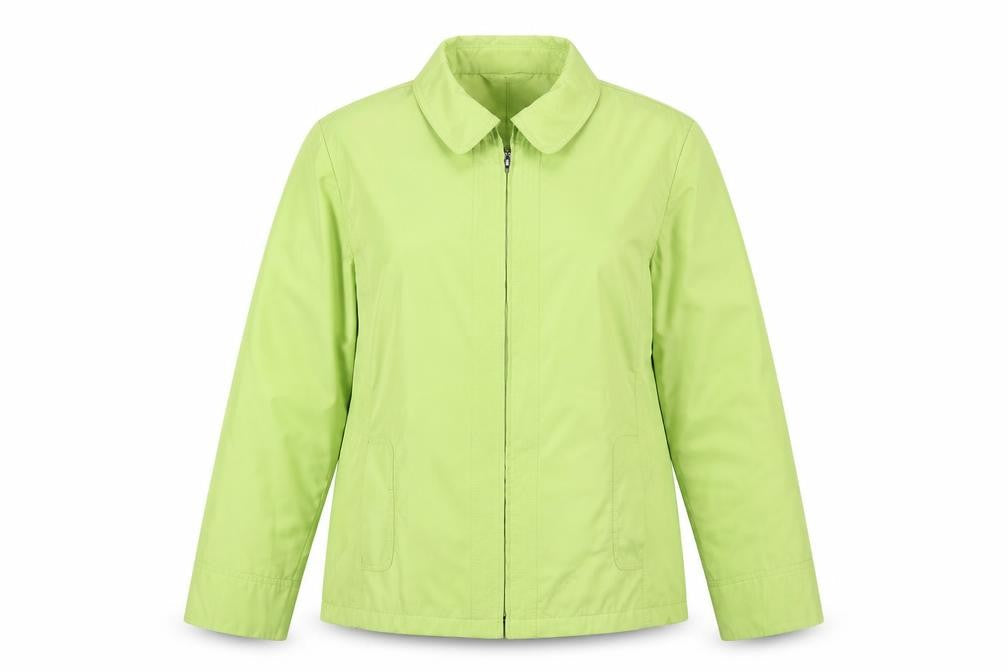 Bm Women's Green Lightweight Full Zip Polyester Jacket Size L