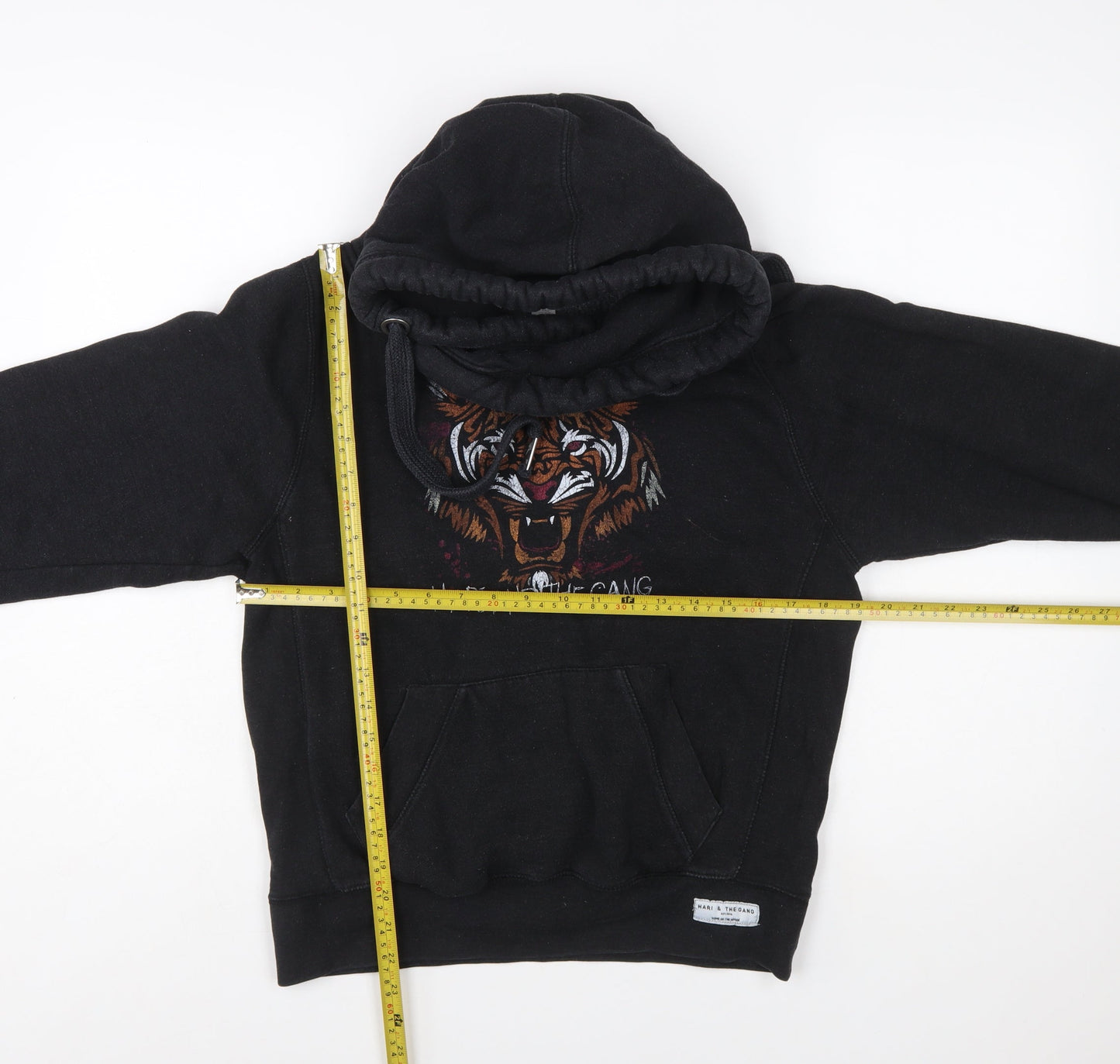 Hari and The Gang Women's Black Tiger Pullover Hoodie Size S
