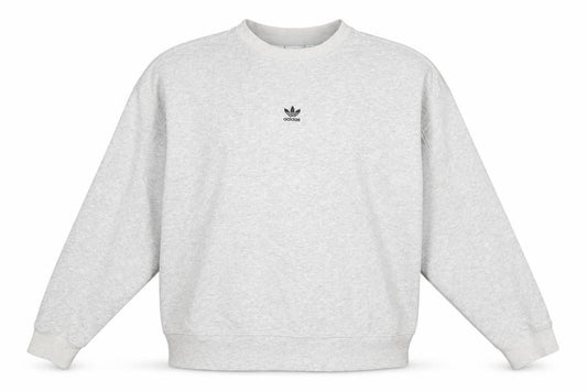 Adidas Women's Grey Cotton Blend Crew Neck Sweatshirt Size 10