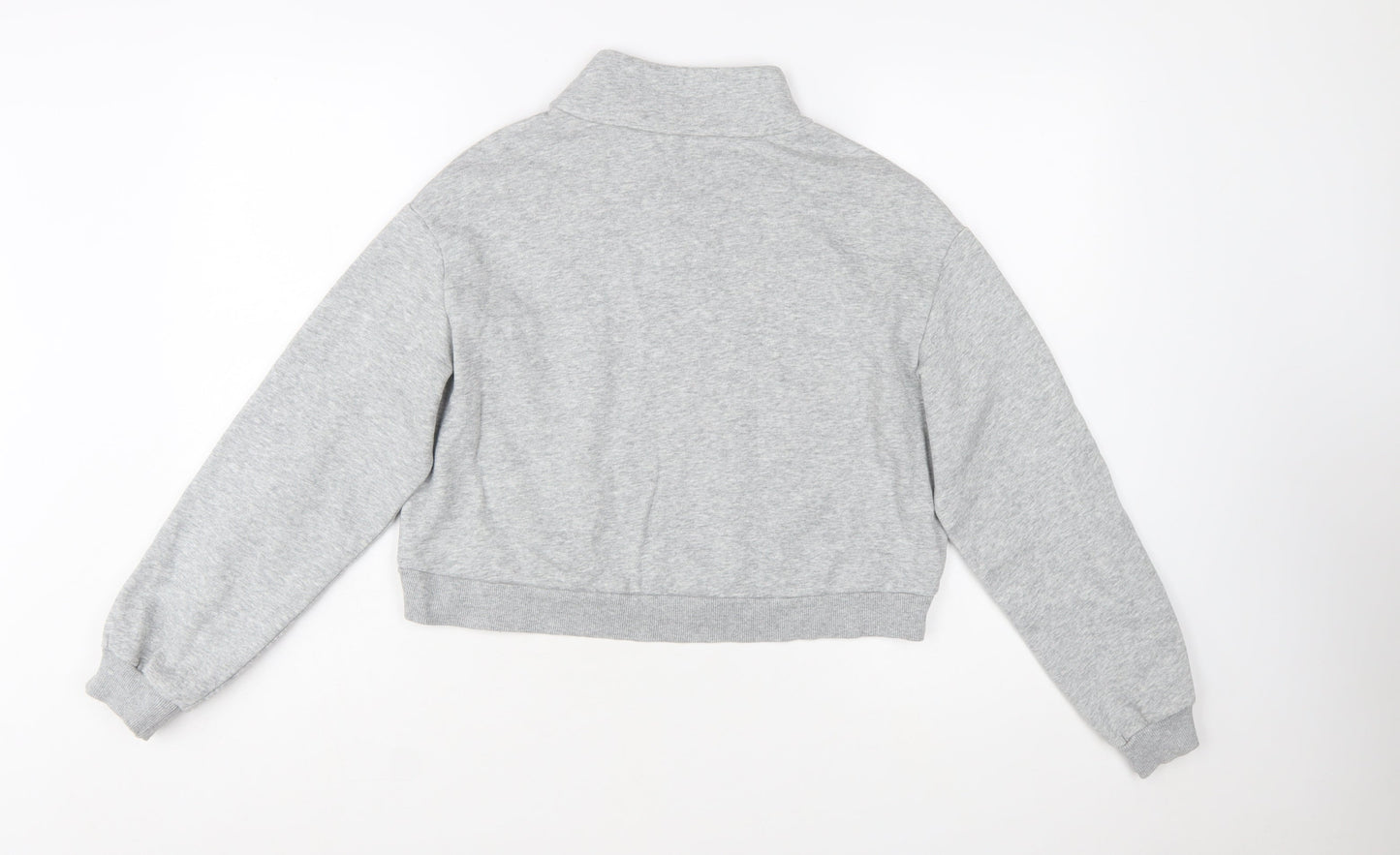 H&M Divided Women's Grey 1/4 Zip Manhattan USA Sweatshirt Size S