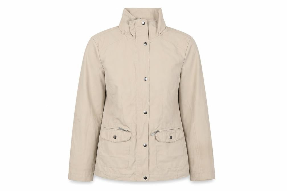 Marks & Spencer Women’s Beige Mid-Length Polyester Jacket UK 14