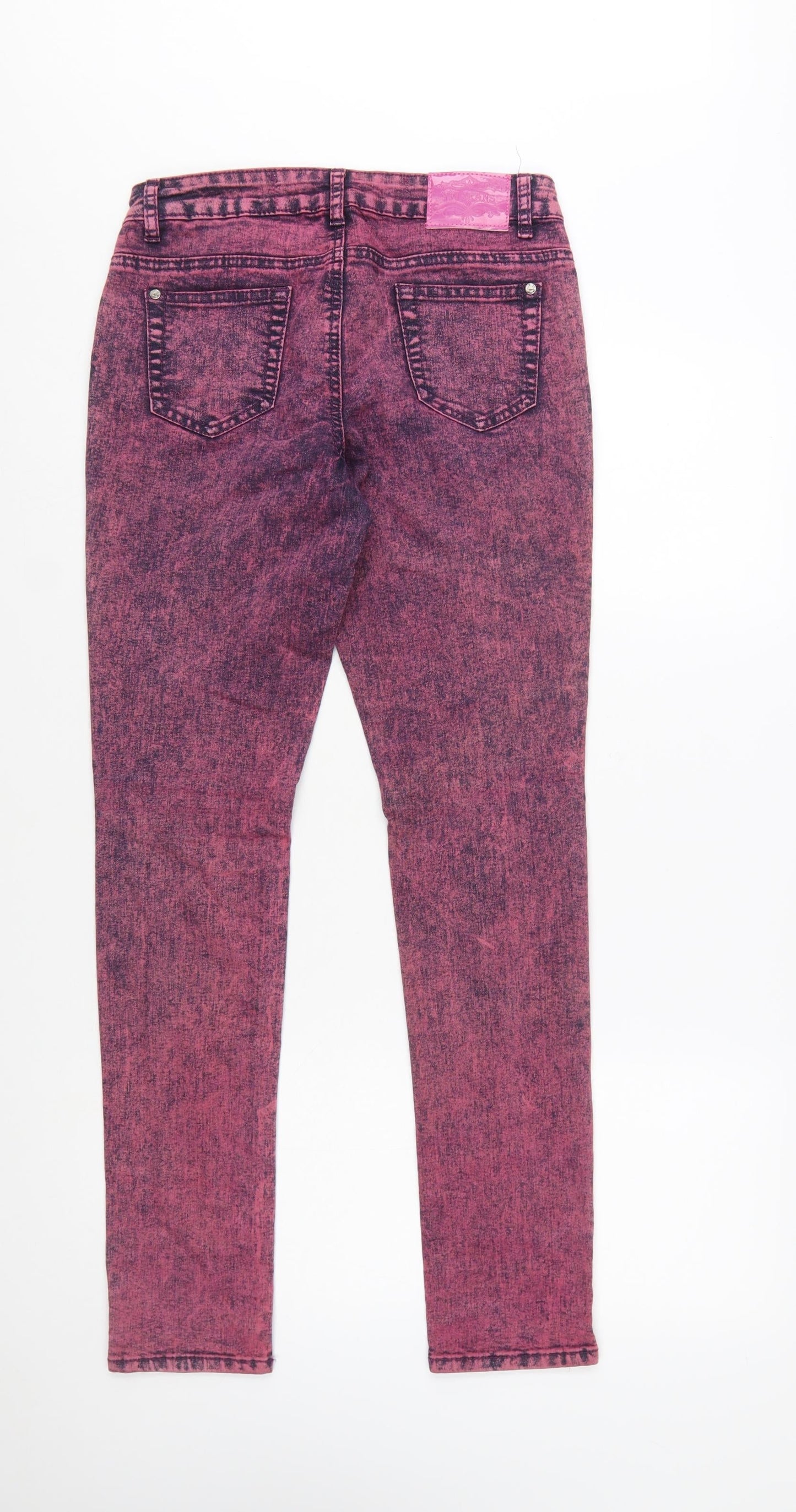 YFI Jeans Women’s Pink Acid Wash Skinny Denim Jeans Size 26