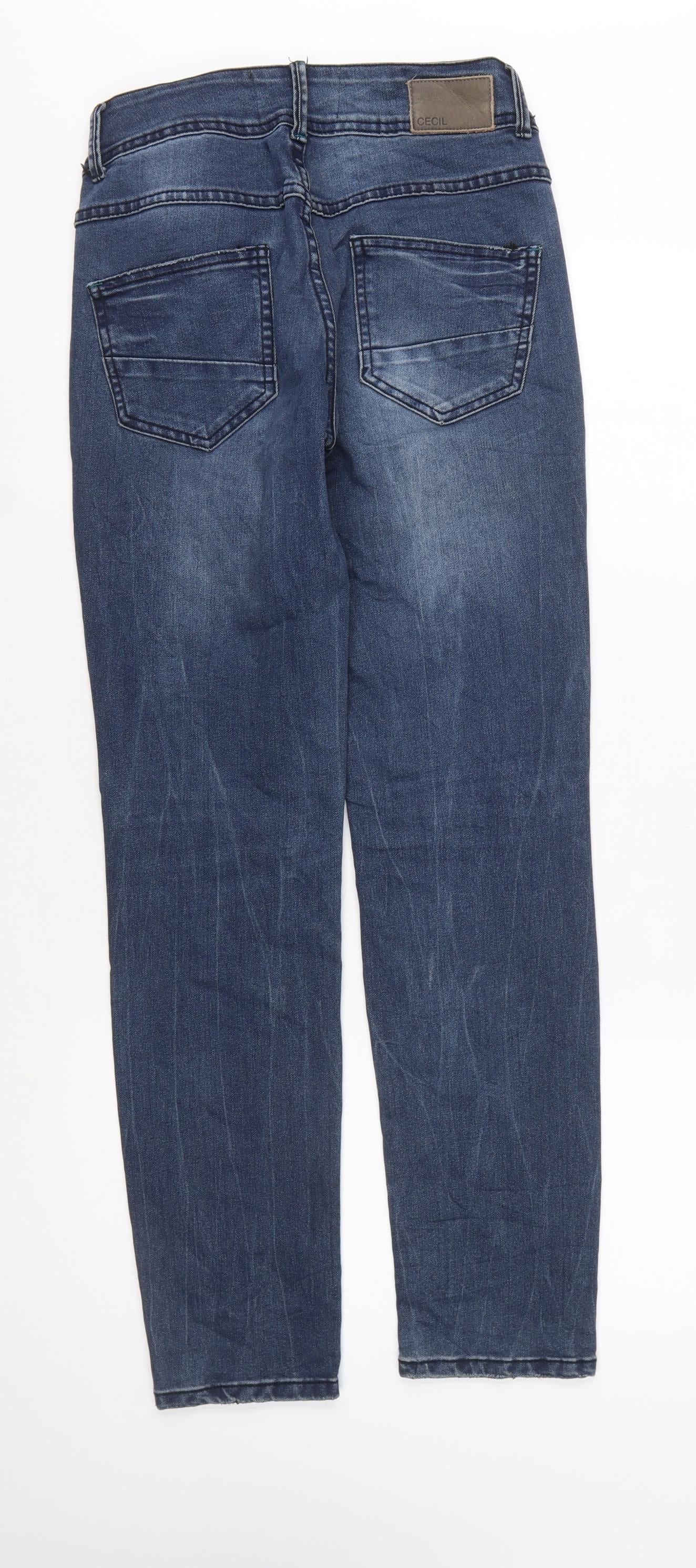 Cecil Womens Blue Skinny Stretch Jeans Size 25 Slim Fit Denim