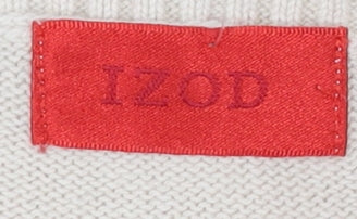 IZOD Womens Beige Argyle V-Neck Cotton Knit Sleeveless Jumper Vest XL