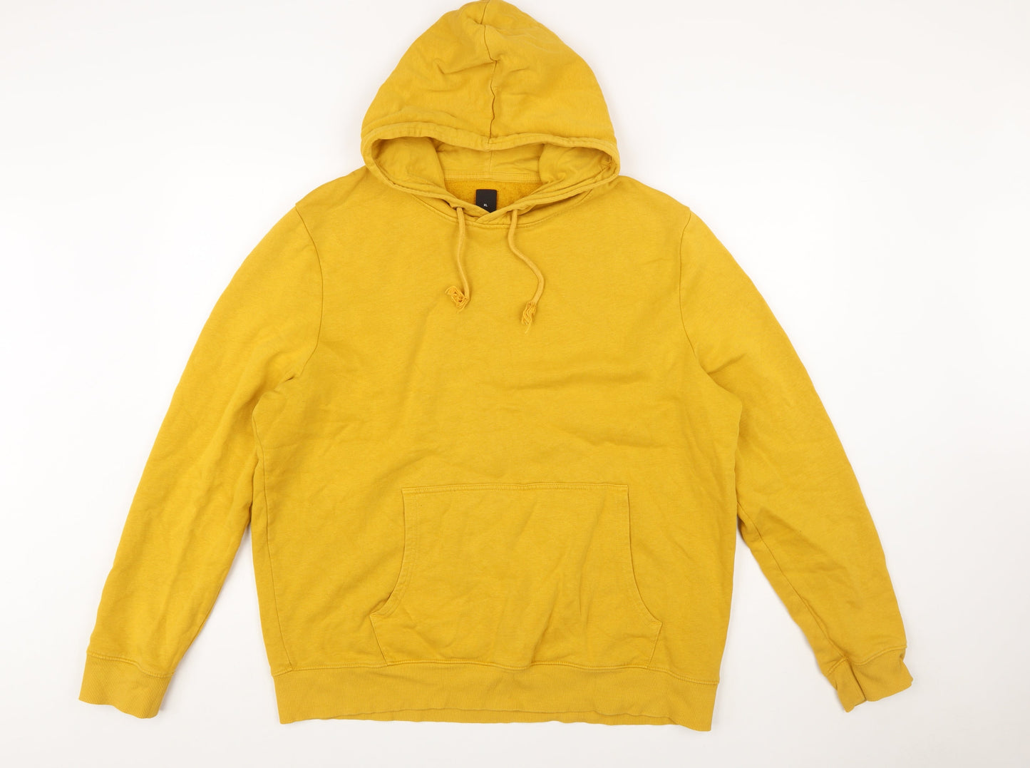 New Look Men’s Yellow XL Pullover Hoodie Cotton Blend