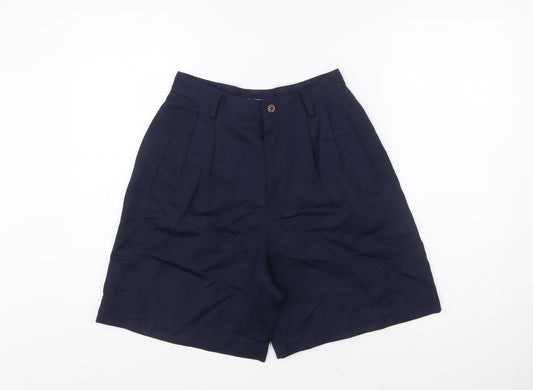 Lizsport Women's Blue Bermuda Pleated Shorts Size 10