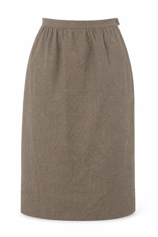 Post Horn Women's Brown Wool Midi Pencil Skirt Size 10