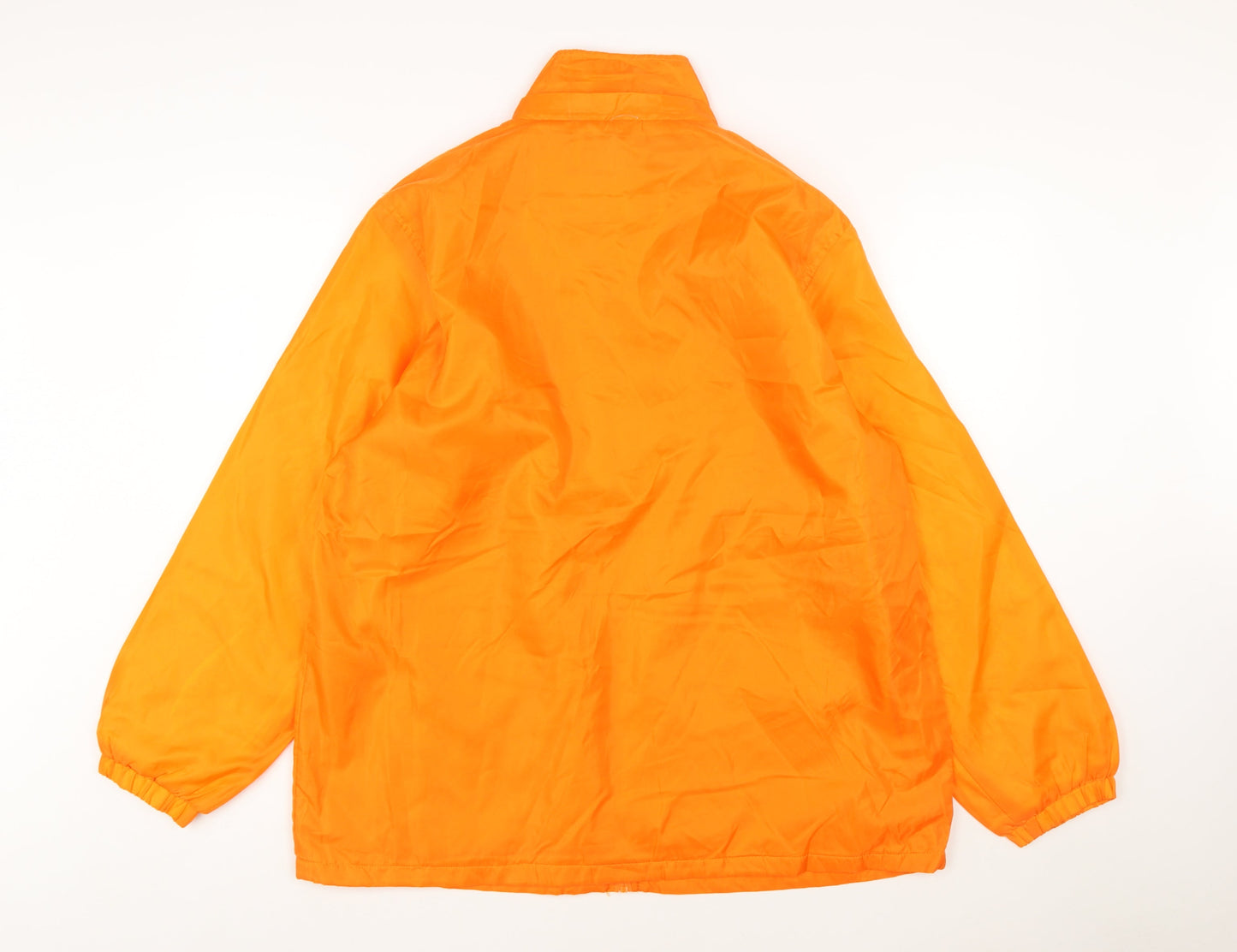 i5 Apparel Men's Orange Polyester Full Zip Lined Jacket Size L