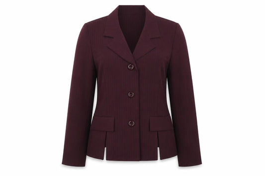 Sag Harbor Dress Women's Burgundy Pinstripe Suit Jacket Size 12