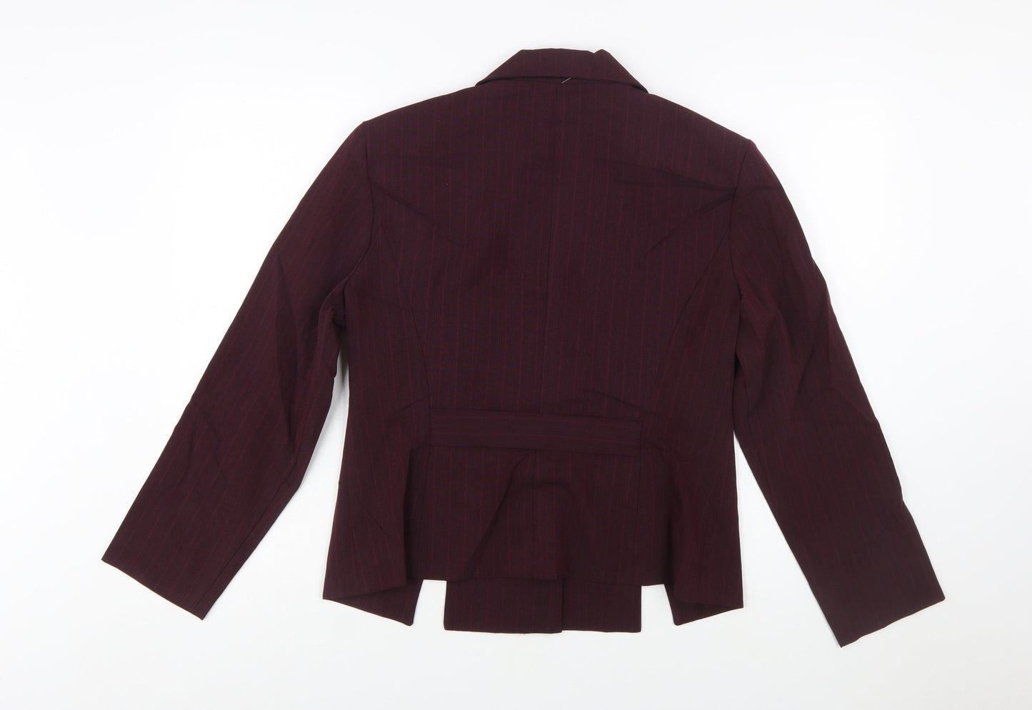 Sag Harbor Dress Women's Burgundy Pinstripe Suit Jacket Size 12