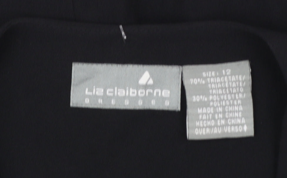 Liz Claiborne Women’s Black Size 12 Shawl Collar Tuxedo Blazer