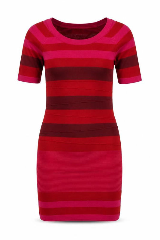 M.S.S.P. Women’s Red Striped Bodycon Knit Dress Size S