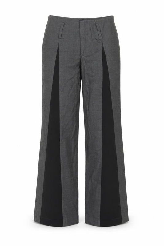 Banana Republic Women's Grey Wide-Leg Stretch Wool Trousers Size 6