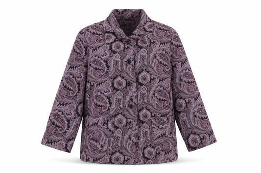 BonWorth Women’s Purple Paisley Petite Blazer Jacket Size S
