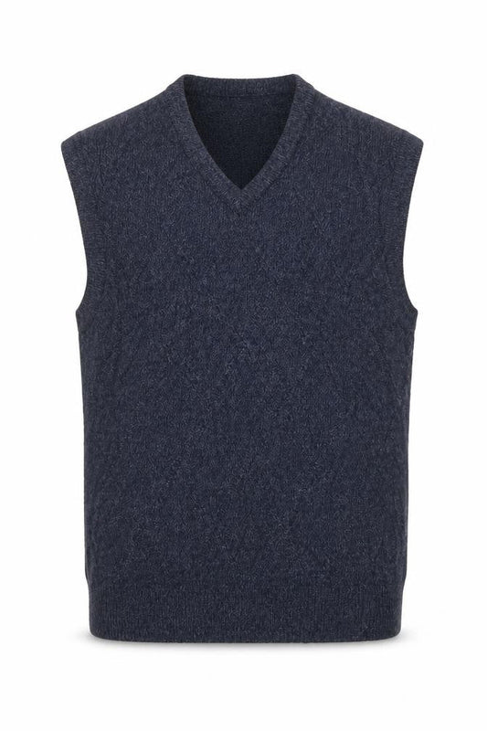 Dockers Men's Grey Acrylic V-Neck Sleeveless Knit Vest L