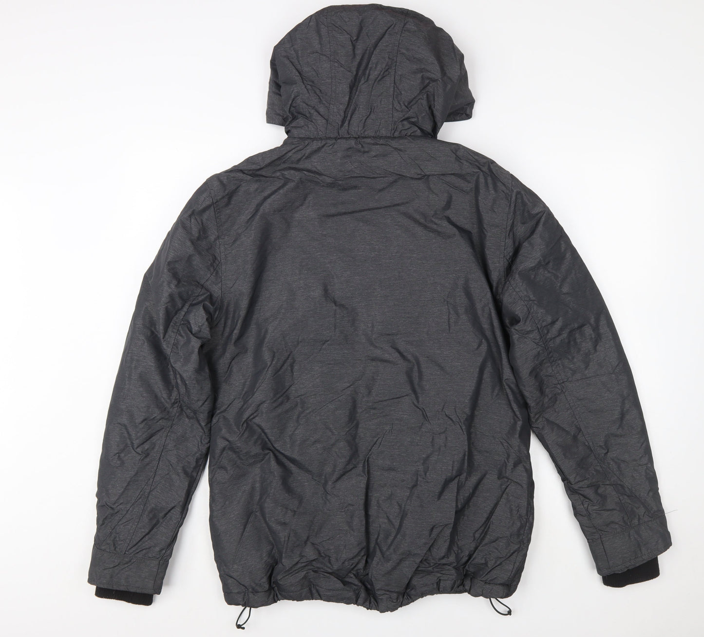 Tu Men's Grey Hooded Puffer Jacket Size S Regular Fit Winter Coat