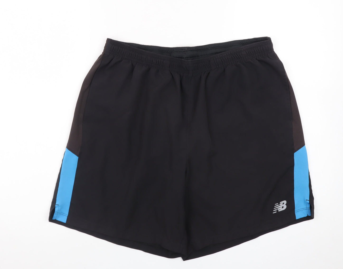 New Balance Men Black L Athletic Running Shorts Quick Dry