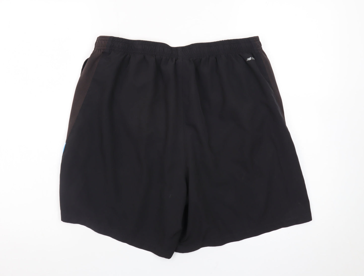 New Balance Men Black L Athletic Running Shorts Quick Dry