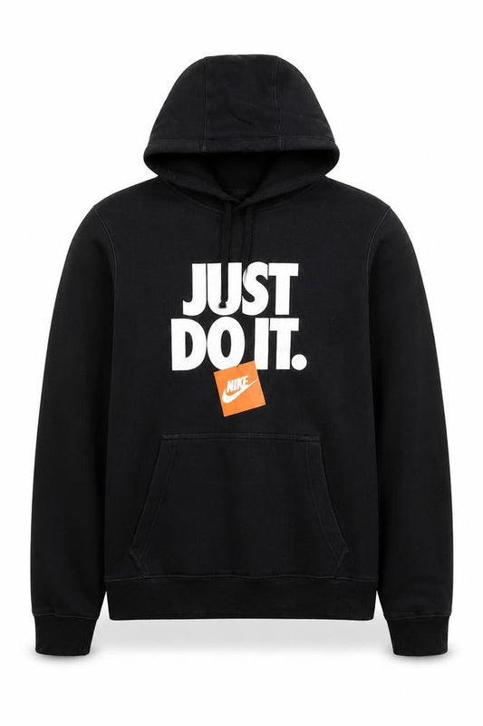 Nike Men's Black Pullover Hoodie Small Just Do It Logo Sportswear