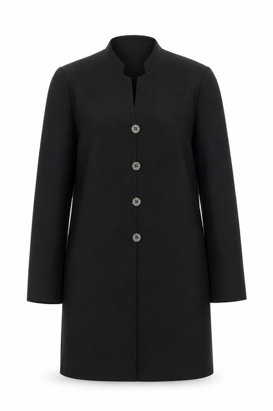 Jacques Vert Women Black Size 10 Long Sleeve Blazer Coat