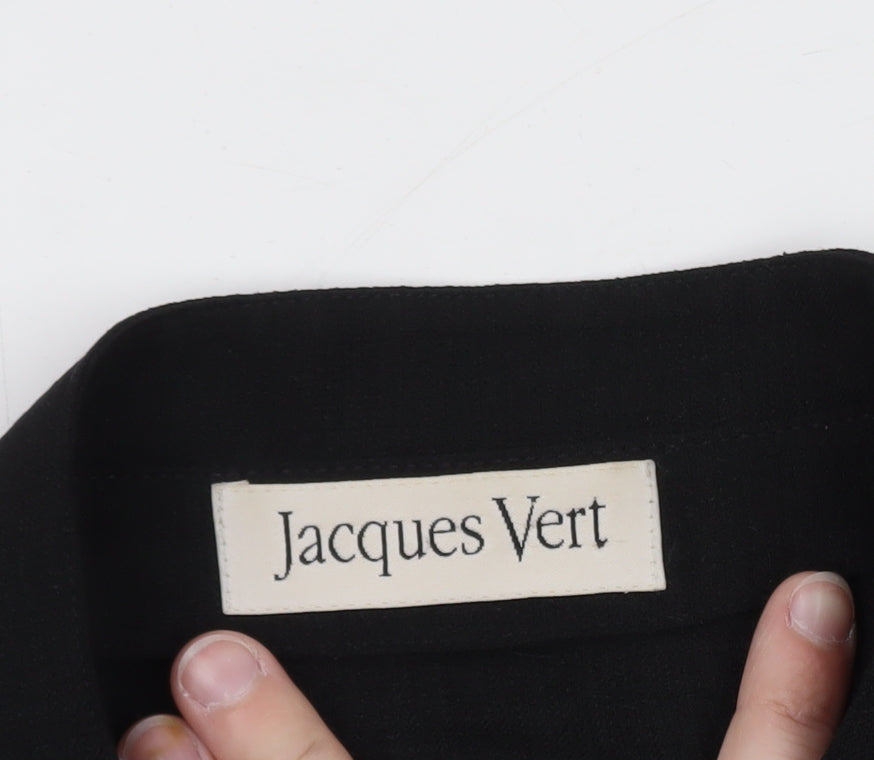 Jacques Vert Women Black Size 10 Long Sleeve Blazer Coat