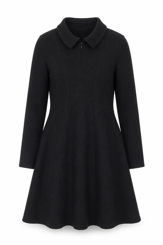 Marks & Spencer Women’s Black Fit & Flare Collared Knee Length Dress Size 8