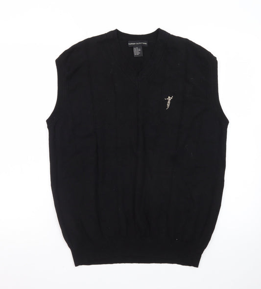 Fairway Outfitters Men's Black Cotton Golf Vest Jumper M Regular Fit