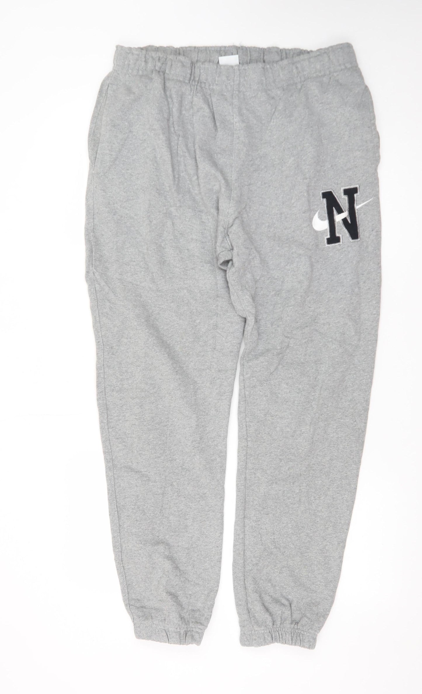 Nike Men's Grey Jogger Sweatpants L Logo Sportswear