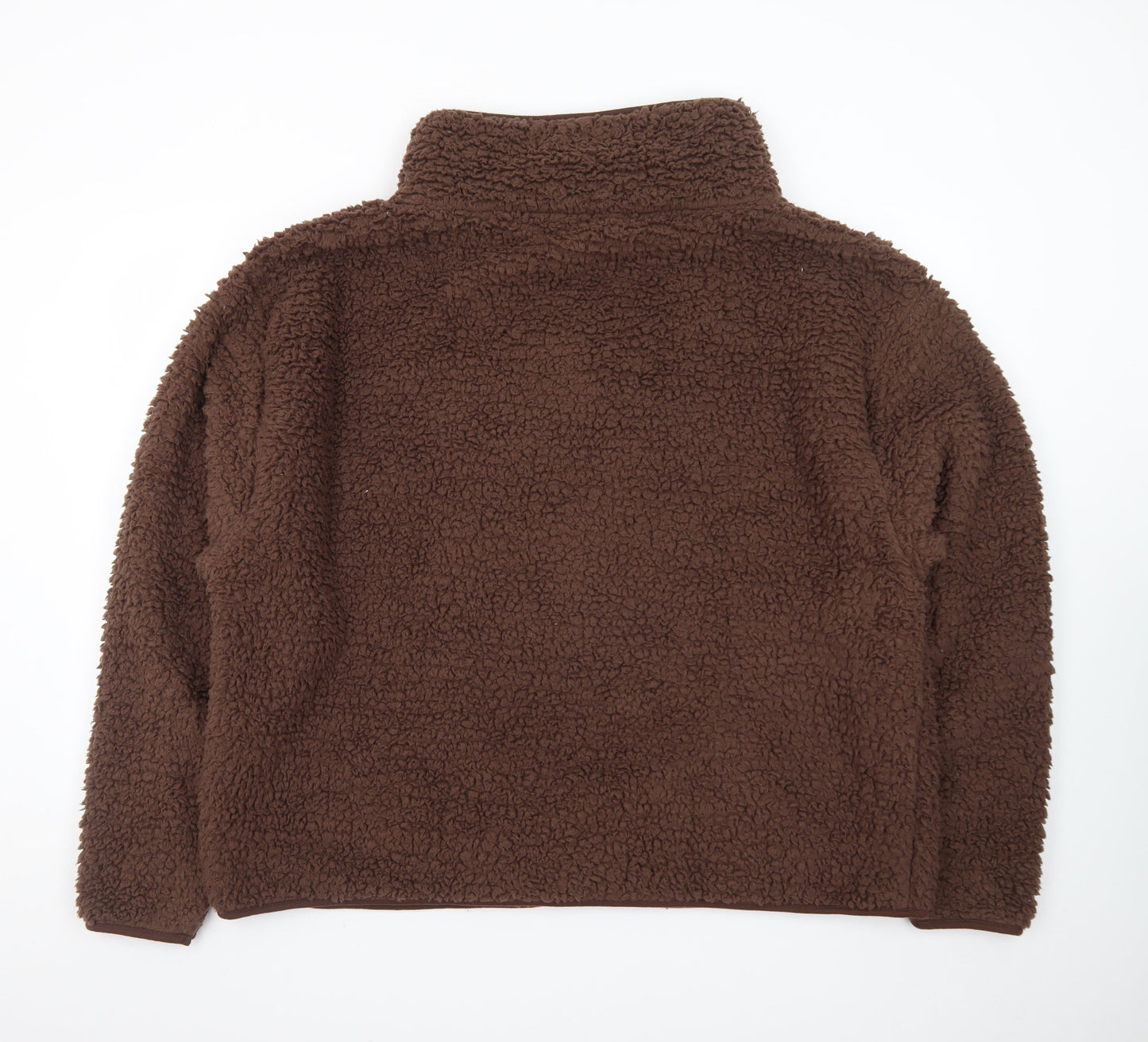 Online Home Shop Women's Brown Fleece Zip Jacket Size L