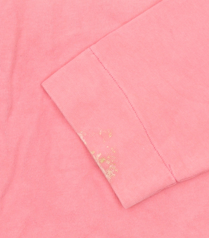 Weird Fish Women's Pink Long Sleeve Collared Polo Top Size 12