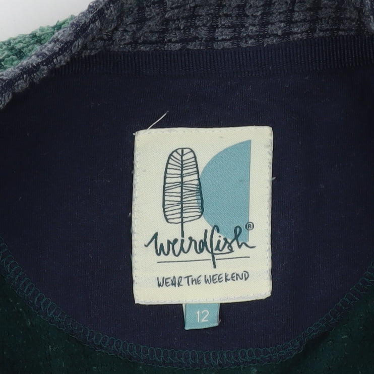 Weird Fish Men's Green Full Zip Fleece Jacket M Outdoor Casual