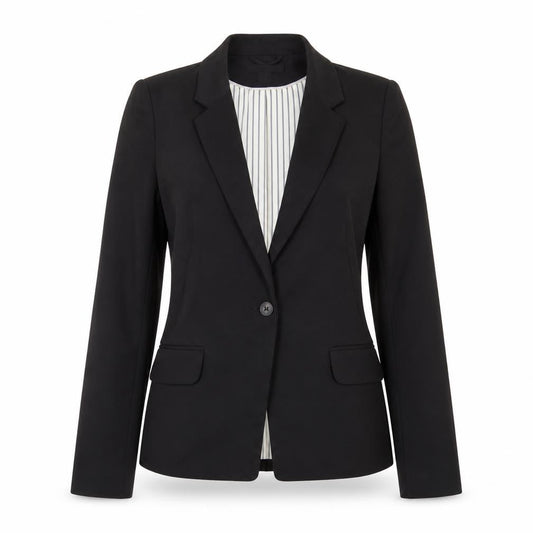 H&M Women's Black Size 8 Slim Fit Blazer Jacket