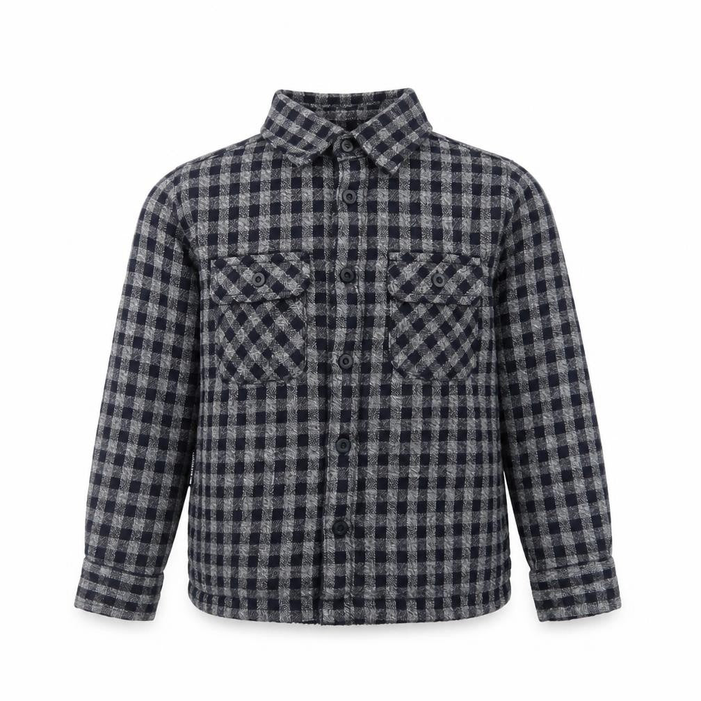 Trespass Boys Blue Checked Flannel Shirt Jacket 5-6 Years Lined Winter
