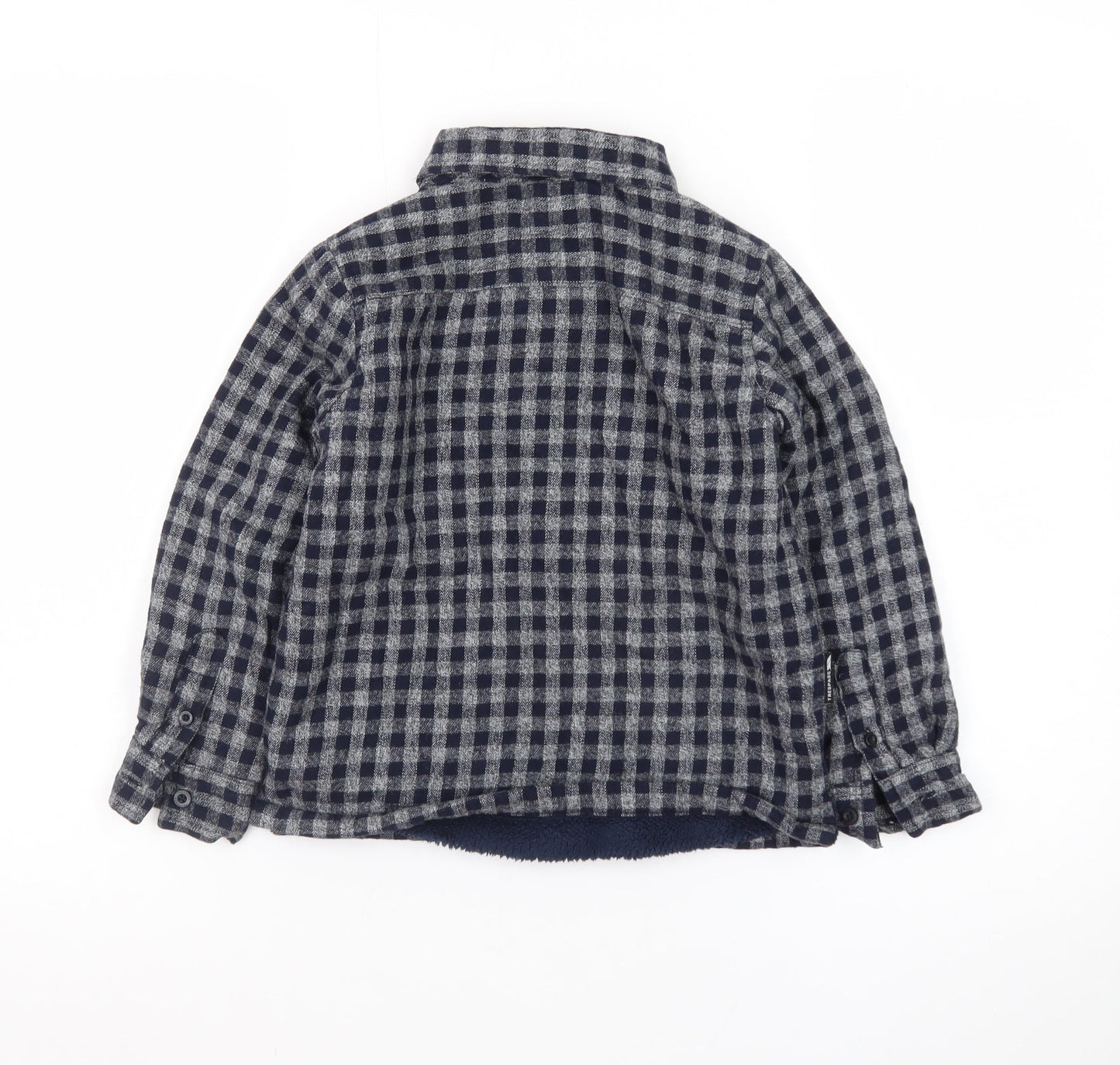 Trespass Boys Blue Checked Flannel Shirt Jacket 5-6 Years Lined Winter