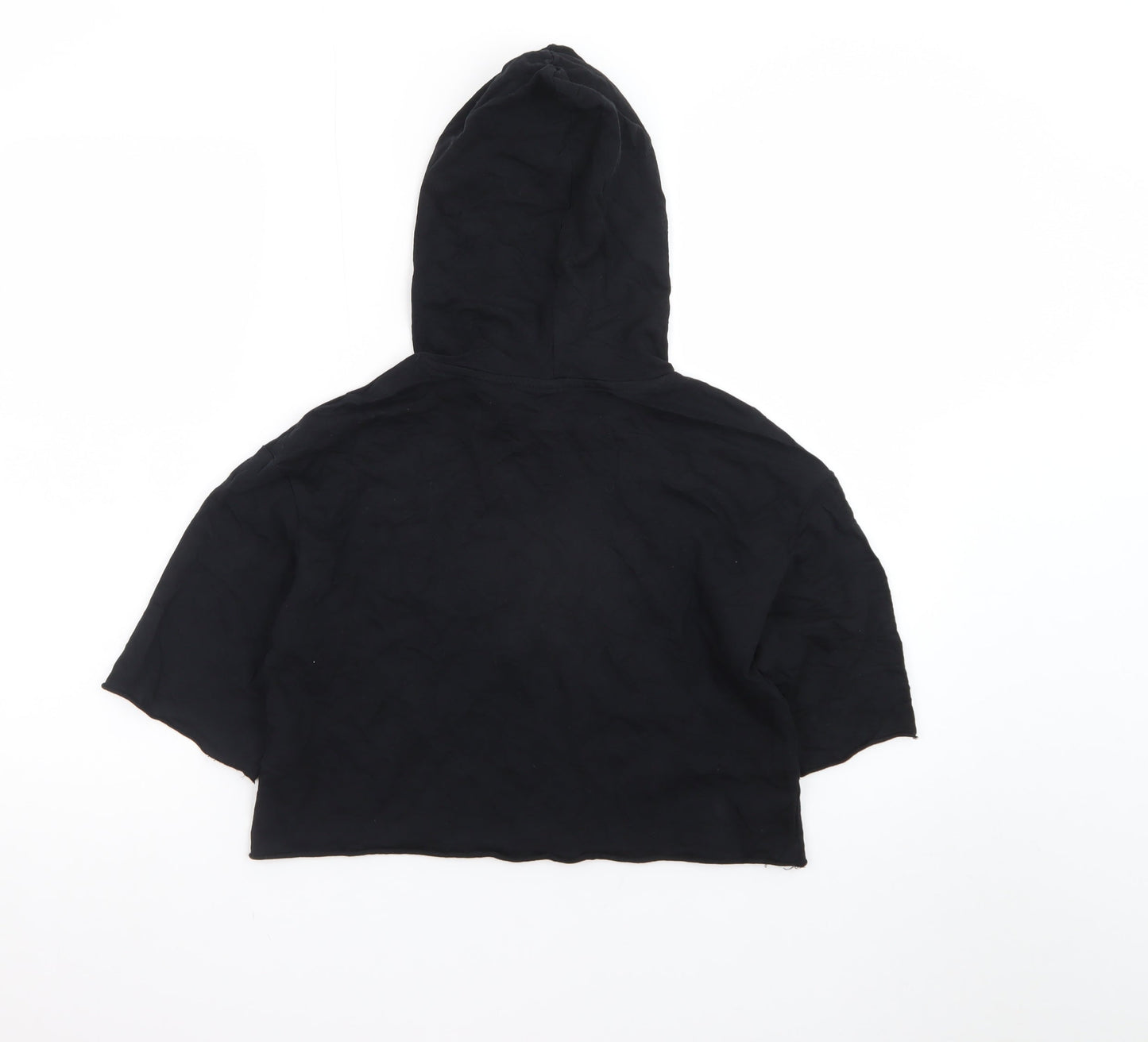 H&M Divided Womens Black XS Cropped Pullover Hoodie New York City Graphic