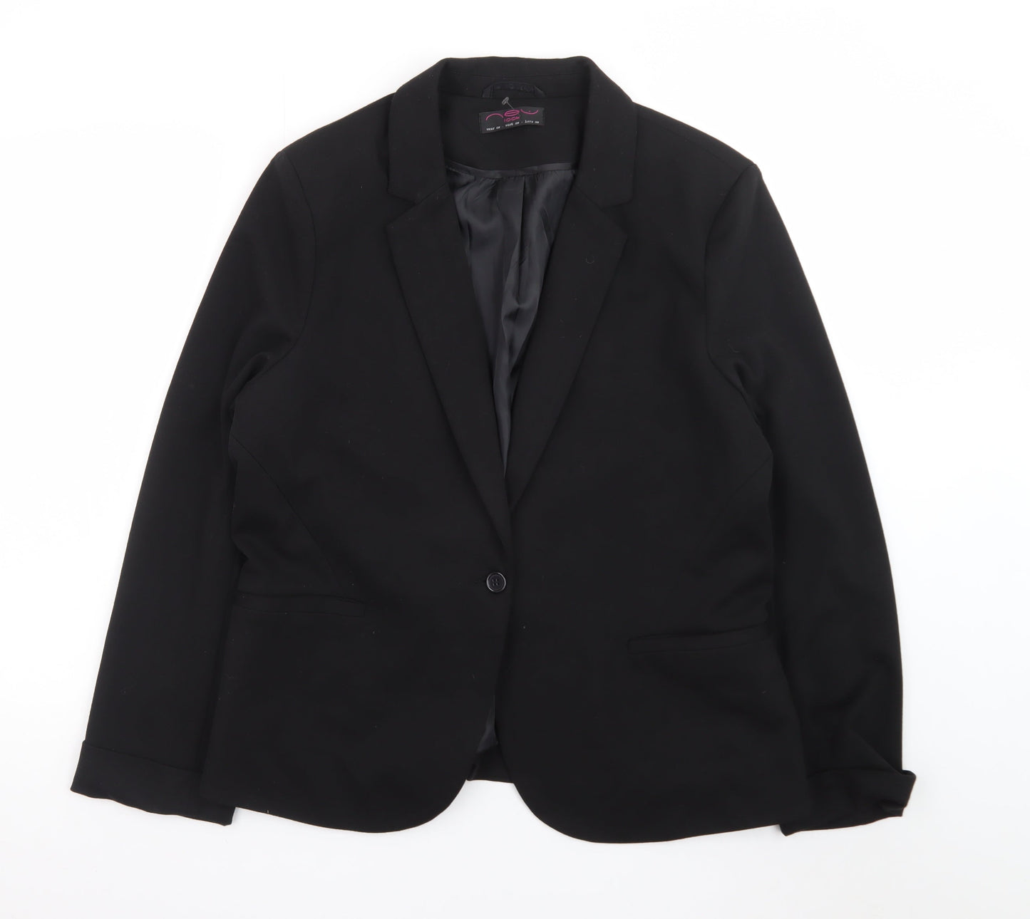 New Look Women Black UK 18 Classic Single-Breasted Blazer