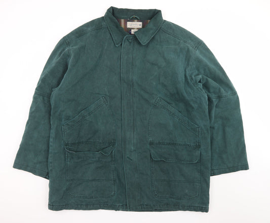 Pure Stuff Men's Green Cotton Lined Work Jacket XL