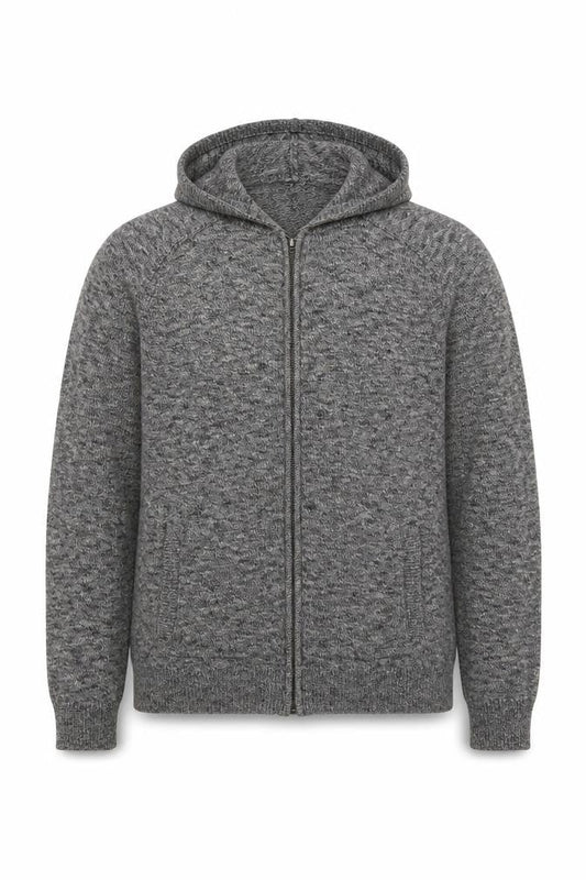 Jack Russell Men’s Grey Cotton Full Zip Hoodie M