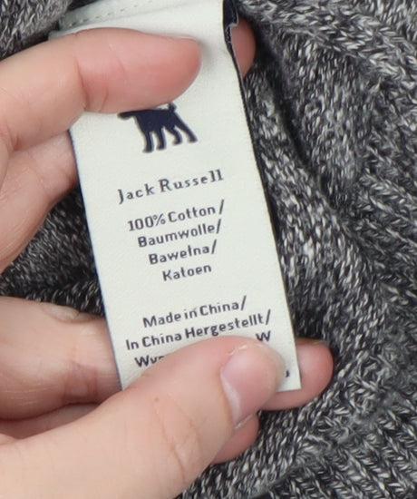 Jack Russell Men’s Grey Cotton Full Zip Hoodie M