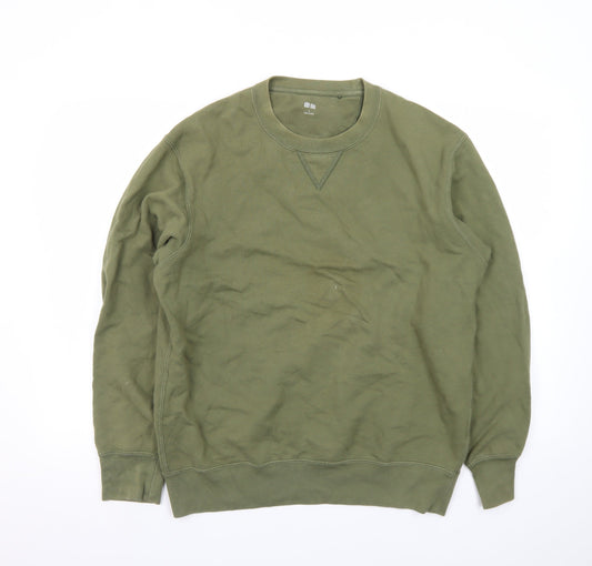 Uniqlo Men’s Green Crew Neck Pullover Sweatshirt Size L